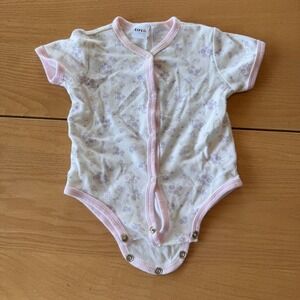 VTG Circo Floral Snap Up Bodysuit Baby Girl 3-6 Months Cottagecore Ditzy Floral
